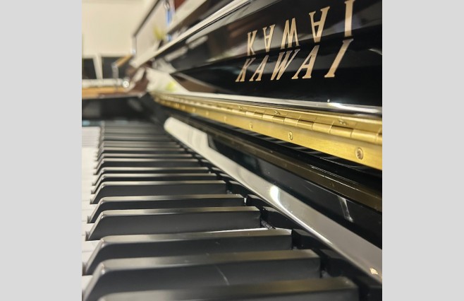Kawai Polished Ebony K300 Aures Upright Hybrid Piano, Used - All Inclusive Premium Package (SN:F163799) - Image 6